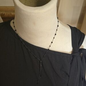 Elegant Black Beaded Necklace